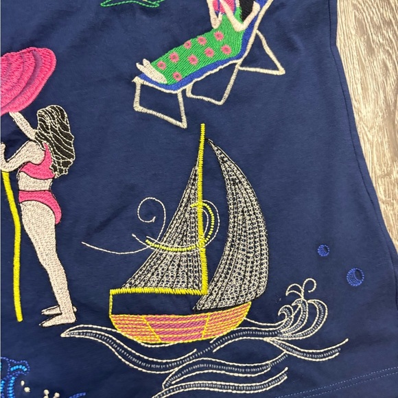 Johnny was  Graphic T-Shirt with Colorful Embroidery - Picture 4 of 12